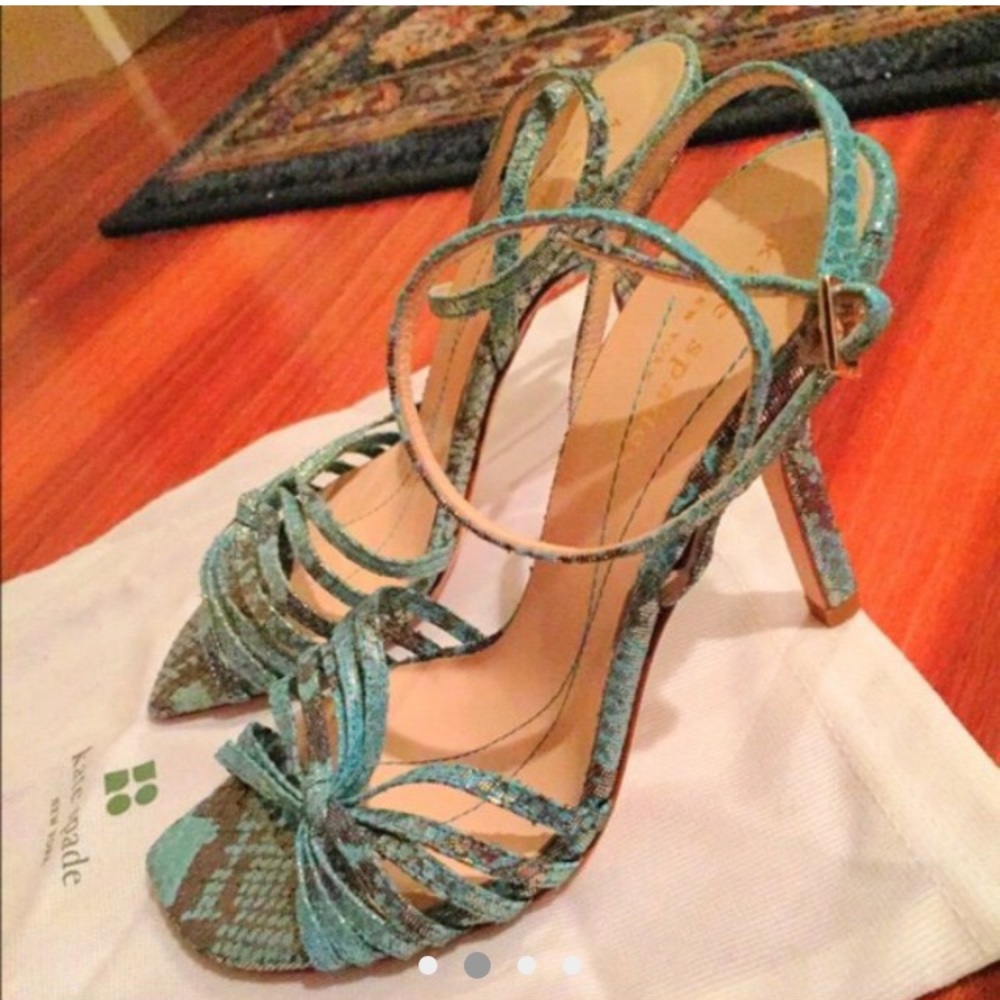KATE SPADE ♠️ Shimmery Ankle Strap Heel **RARE** - Picture 2 of 7
